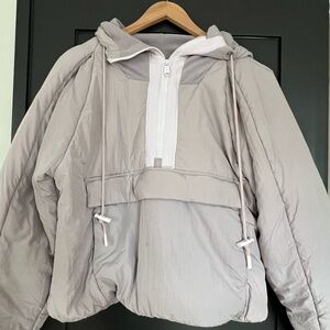 FP Movement by Free People Light Gray/Purple Puffer Jacket